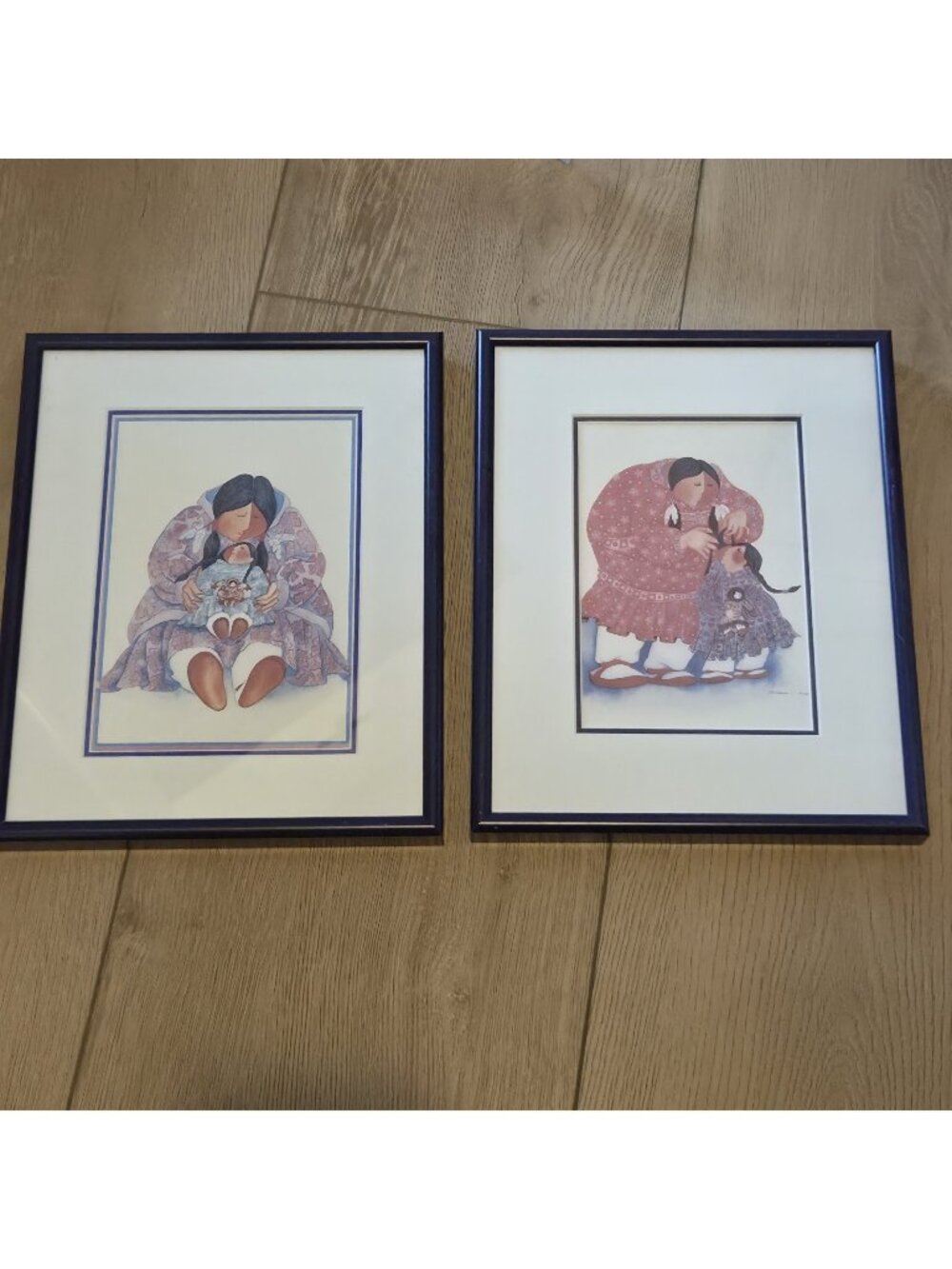 Barbara Lavallee Alaskan Artist Prints Matted With Metal Frames Vintage 80s